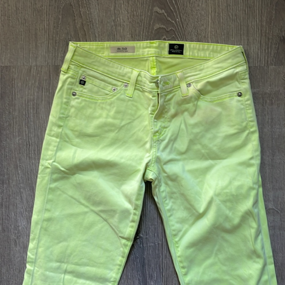 Adriano Goldschmed The Stilt Lime Green Stretch Size 28 Jeans 2400-297-22920